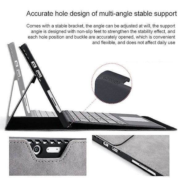 For Microsoft Surface Pro 7 / 7+ Lærveske LGL Grey