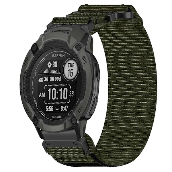 22mm Nylon Klokkereim For Garmin Instinct 2 Solar LGL Army Green