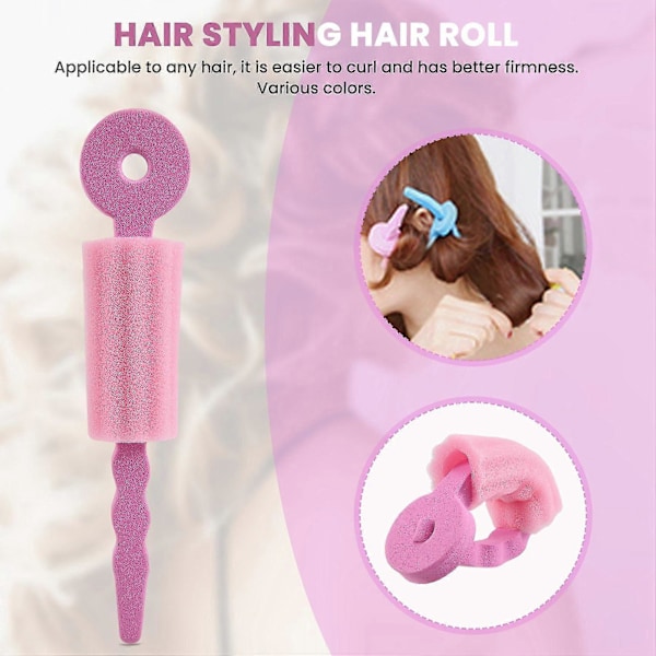 6 st Hårvårds Foam Rollers Svamp Mjuka Hårrullar Hårstyling Hårrulle DIY Verktyg för W (LGL)