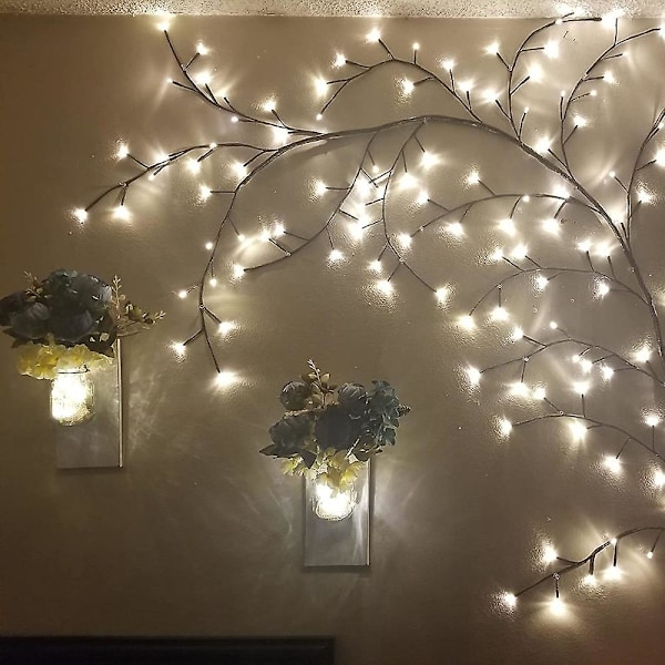 Led Starry Tree Branch Light Atmosphere Rattan Light Room Decoration Tree Light Festival Decorationwarm White [L]