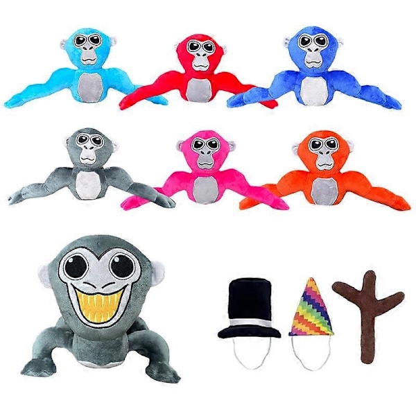 Gorilla Tag Pehmolelu Gorilla Tag Apina Täytetty Eläin Gorilla Tag Lelut Syntymäpäiväjuhlapalveluksiin Lapsille LGL Red