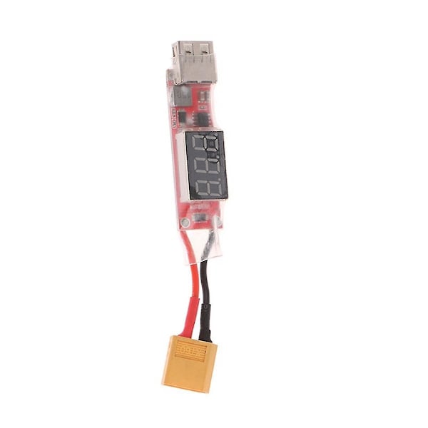 2s-6s Lipo litiumbatteri till USB-laddare omvandlare med spänningsdisplay adapterkort för skydd [GGL] Red