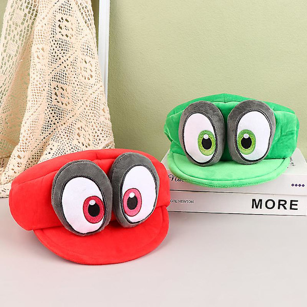 Anime Game Mario Odyssey Pludshue Formet Hat Nyhed Grøn Rød Kasket Til Cosplay Kostume Halloween Fødselsdagsgaver (LGL) Green