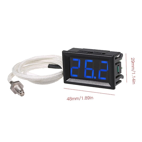 XH-B310 Industriel Digital Termometer 12V Temperaturmåler K-type M6 Termoelement Tester -30~800℃ LGL Green