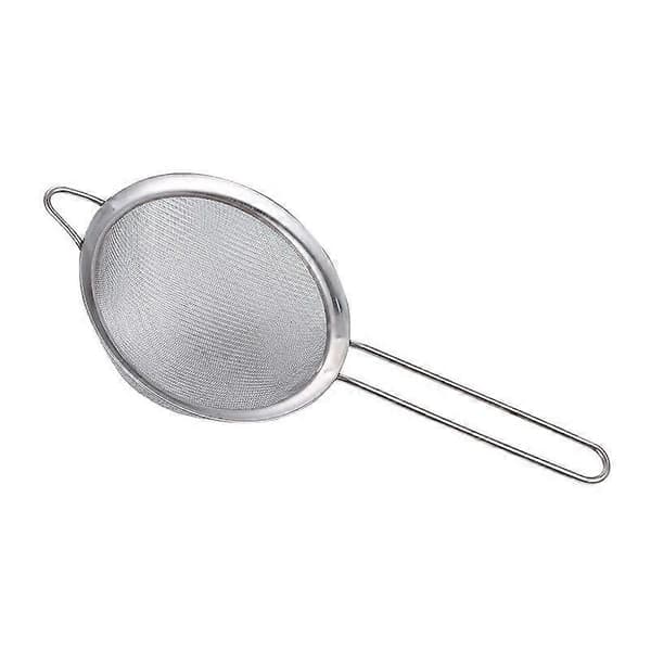 Skinnende te-si i rustfrit stål, diameter: 75 mm, sølv (LGL)