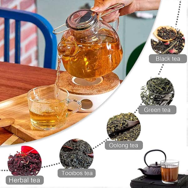 Tefilter, Tefilter i rustfrit stål, Te-si, Te-infuser Te-si med låg, Finhullet filter, Foldbar (LGL)