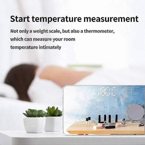 Resevåg för kroppsvikt, Små Bärbara Kroppsvågar Digital Badrumsspegelvåg Mini Elektronisk Våg för Personlig Hälsa Usb LGL