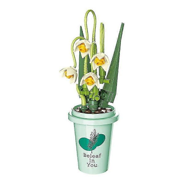 Mors Dags Gave Blomsterbuket Byggesæt Plante Serie Pottede Byggeklodser Legetøj Gave Niuniu LGL A