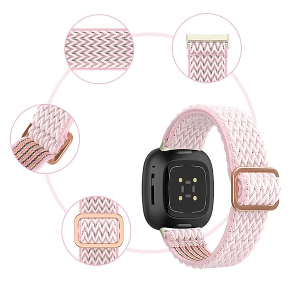 Nylon Urrem til Fitbit Versa 3/4 (LGL) Mörkblå Mørkeblå