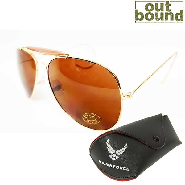 Nye Aviator Pilot Solbrilleglass med Etui (LGL) Brown One Size