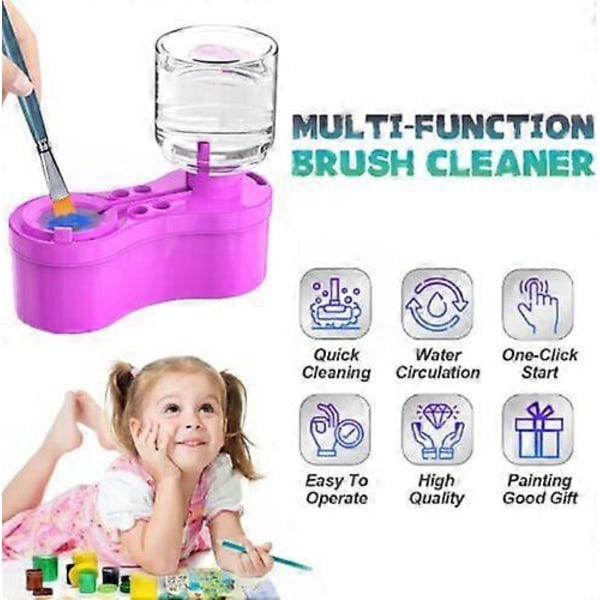 Multifunktionel penselrenser med 4-huls penselholder LGL Green