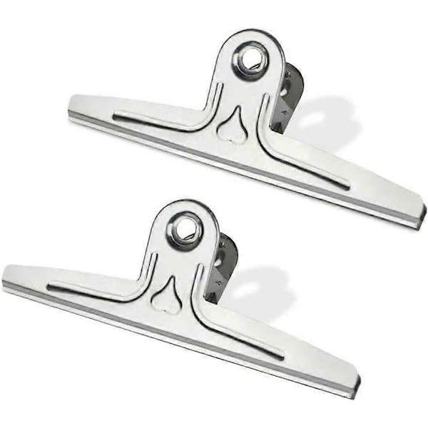 Ekstra Store Bulldog Clips, 2 Pak 30cm Rustfrit Stål Jumbo Kæmpe Binder Clips Papirklemmer Holder til Tegnebræt, Kunst, Lærere, Hjem O LGL