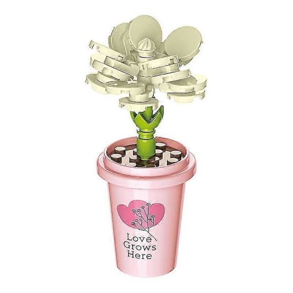 Mors Dags Gave Blomsterbuket Byggesæt Plante Serie Pottede Byggeklodser Legetøj Gave Niuniu LGL C