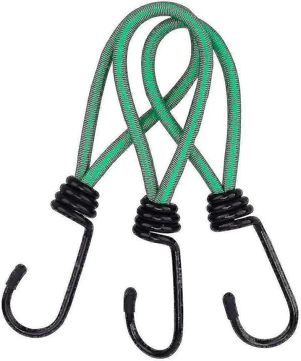 12 stk. krokstrammer, presenningsstrammer krok strikkstrammere camping med krok, elastisk webbing (LGL)