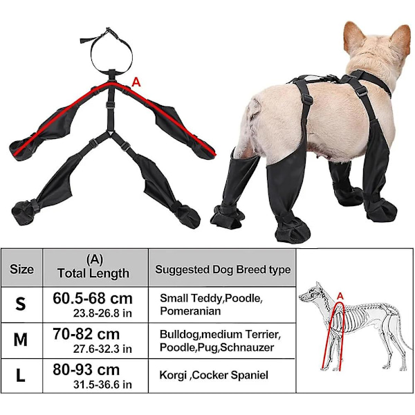 2024 Suspender Boots för hundar Vattentäta hundskor Anti-halk husdjur tasskydd för små medelstora hundar [GGL] S