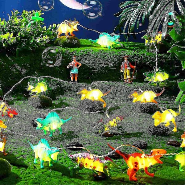 20 LED Dinosaur Lyslenke 3 meter Dinosaur Romdekor For Gutter Dinosaur Lampe (LGL)