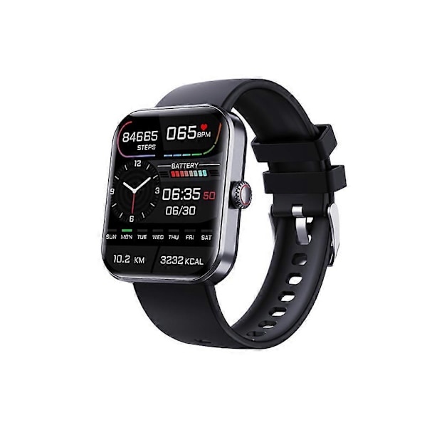 F57L Blodsukker Smart Watch Kropstemperatur Vandtæt HRV EKG Monitor LGL black