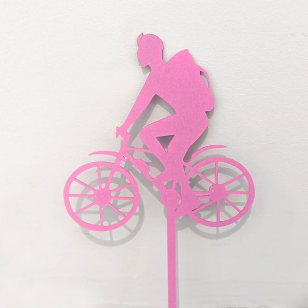 4 stk. Cykel Silhouette Statue Havetilbehør til Dukkehus Altan Gul (LGL)