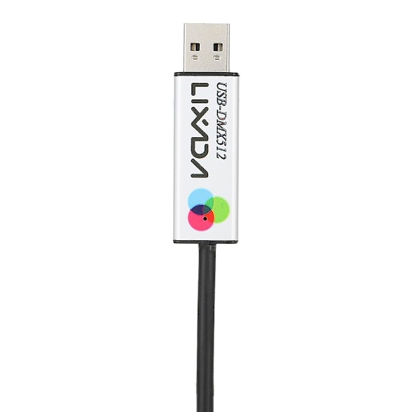Lixada USB til DMX Grensesnitt Adapter LED DMX512 Datamaskin PC Scenebelysning Kontroller Dimmer LGL