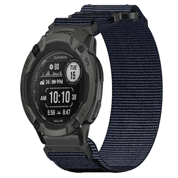 22mm Nylon Klokkereim For Garmin Instinct 2 Solar LGL Blue