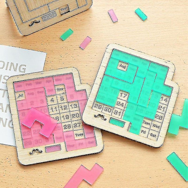 Daglig Kalender Pussel Träkalender Spela Ett Annat Pussel För Att Visa LGL Pink