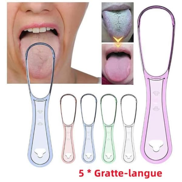 Tungeskraper - Barn - 5 stk - PP-plast - Sklisikker - Munnhygiene（FMY）