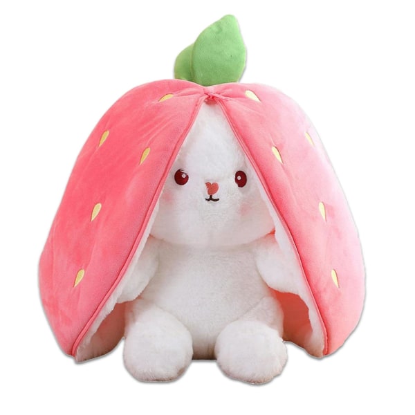 Påskehare Gjemsel Plysj Dukke Barn Myk Sovende Plysj Leke Strawberry Rabbit