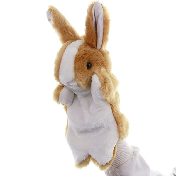 Hånddukke Plys dyrelegetøj Fantasifuld historiefortælling Legetøj Børnegave Brown Rabbit