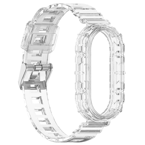 Integreret Transparent Silikone Urrem Til Xiaomi Mi Band 8 (LGL) White