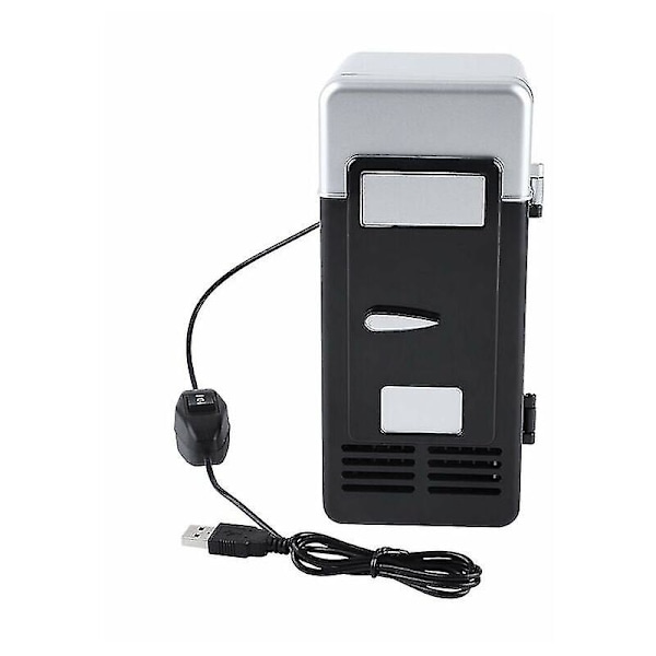 LED Mini USB Køleskab USB Køleskab Drikke Doser Køleskab og Varmer Sort [kk]