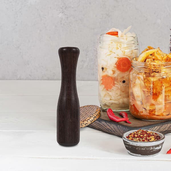 Fermenteringsstamper Træ Sauerkraut Støder Multifunktionel Køkken Gadget Til Syltede Grøntsager Kreative Træstøder (LGL) Light Brown 17.00X4.20X4.20CM