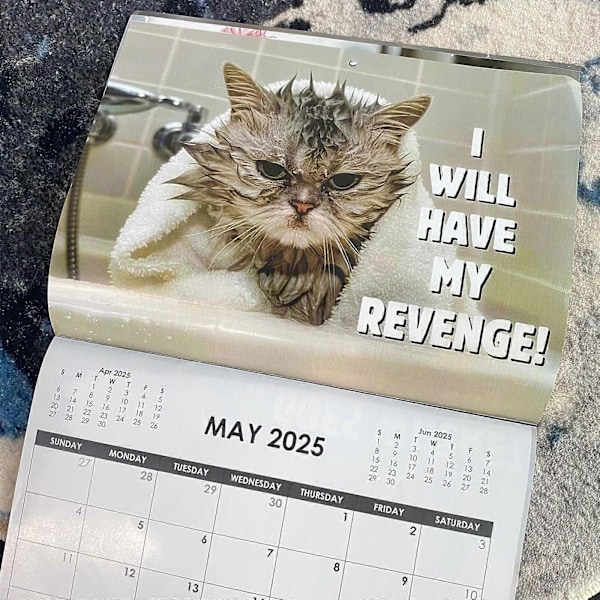 2025 Argig Kattkalender Kontorsdekoration Väggkalender (LGL)