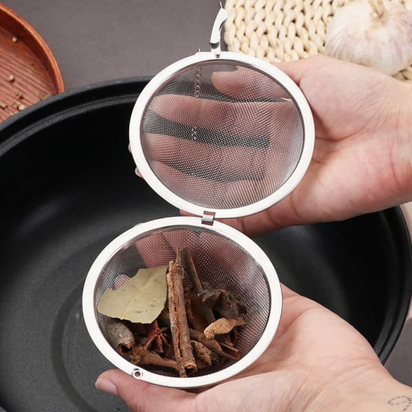 Kryddkula i rostfritt stål 9cm för kökssoppa & te (LGL)