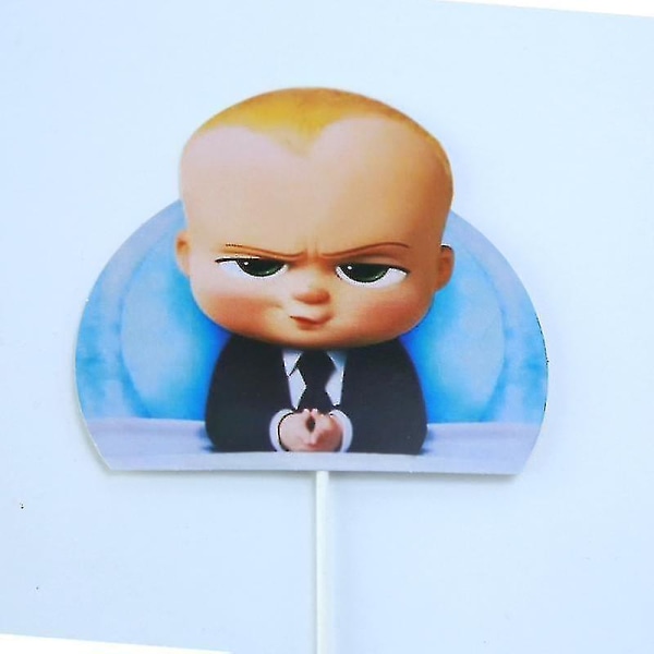 Ny tecknad chef glad födelsedagstårta topp söt baby pojke cupcake toppers babyshower pojkar barn födelsedagsfest tårta dekorationer