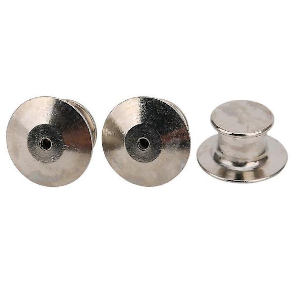50 st Broschnålsbaksida Väska Låsande Fäste Platt Hatt Namnlappar Bok Nålhållare 7 x 10 mm Nickel (LGL)