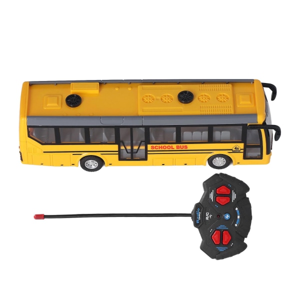 Fjernbetjening Bus Høj Simulering Alle retninger Kørsel Genopladelig Rc Skolebus For Børn[GL] Yellow