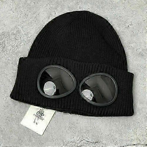 Vinter Solglasögon Mössa CP Stickad Hatt Män Tonåringar Yllehattar Punk Mössa (LGL) Black