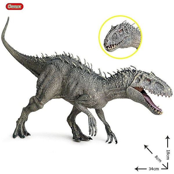 Ny Jurassic Indominus Rex Velociraptor Actionfigurer Savage Tyrannosaurus Dinosaur World Dyr Model PVC Samling Børnelegetøj LGL Dinosaur model1