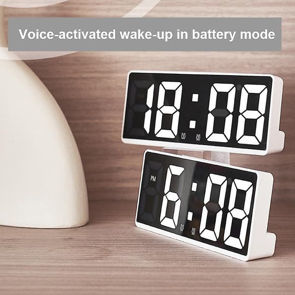 LED-klokke med stor skjerm (LGL) White