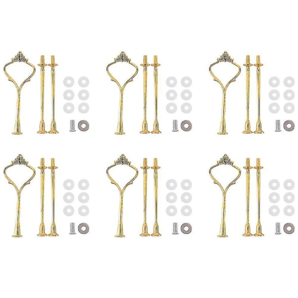 6 Set Tray Hardware For Cake Stand 3 Tier Cake Stand Fitting Hardware Holder For Wedding And Party Zekai [LGL]