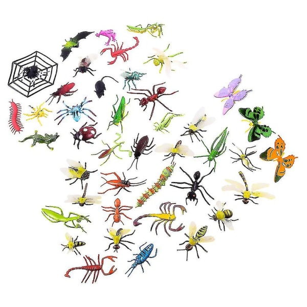 42 stk. Fake Bugs Legetøj Mini Realistisk Insekter Legetøj Børn Småbørn Pædagogisk legetøj[GL]