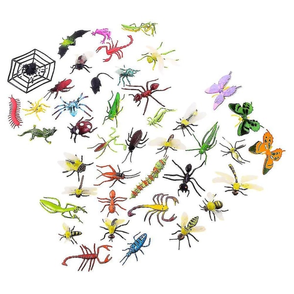 42pcs Fake Bugs Toy Mini Realistic Insects Toys Kids Toddlers Educational Toys[GL]