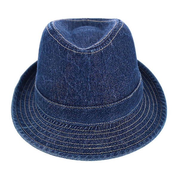 Fedora-hatt i bomullsdenim (Herr) (LGL) Denim Blue Small/Medium