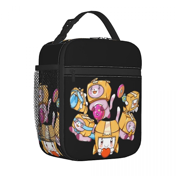 Kawaii Lankybox Isolert Matpose Stor Tegneserie Matbeholder Kjølebag Tote Matboks Skole Piknik Mat Oppbevaringsposer LGL as the picture shows 26x21x11cm 10x8x4 In