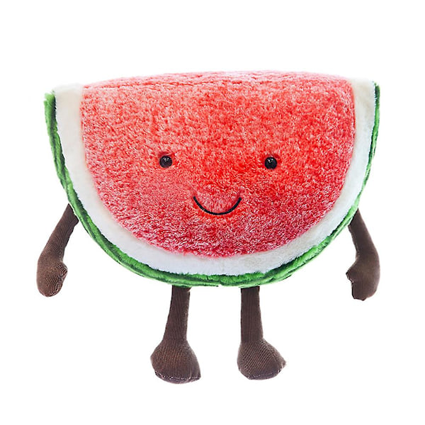 Hauska pehmoinen hymyilevä kirsikka vesimeloni hedelmä täytetty nukke koti sänky sohva sisustus lahjat [LGL] S Watermelon