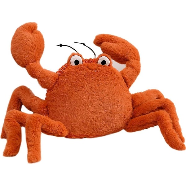 Plysjkrabbe-klemmende puter Myk utstoppet Sea Life-krabbeleketøy som kan klemmes rød krabbe Søt plysj 11,8"