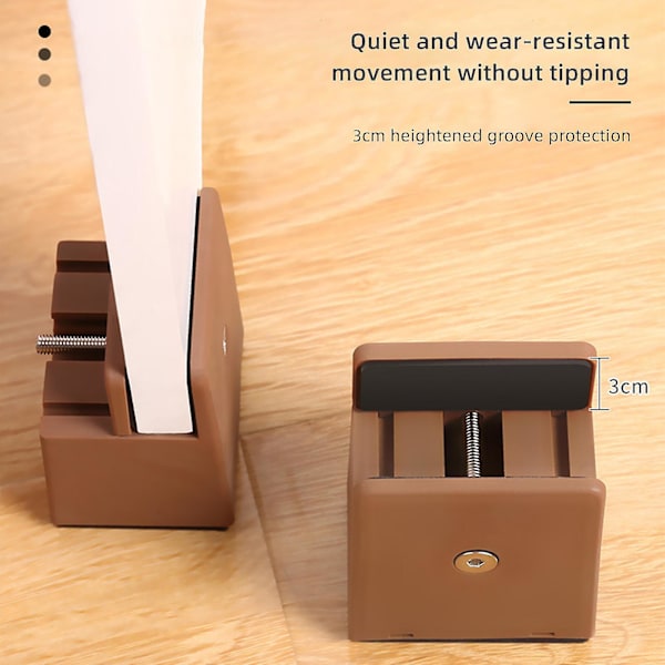 4x Sängyn Huonekalujen Korotuspalat 5/10cm Raskaaseen Käyttöön Säädettävät Pöydän Korotusjalat - xinhan LGL Brown 10cm