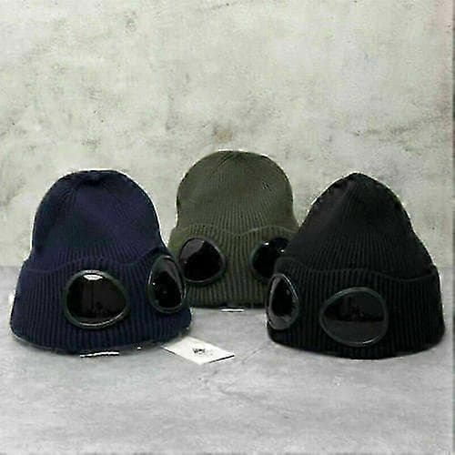 Vinter Solglasögon Mössa CP Stickad Hatt Män Tonåringar Yllehattar Punk Mössa (LGL) Black