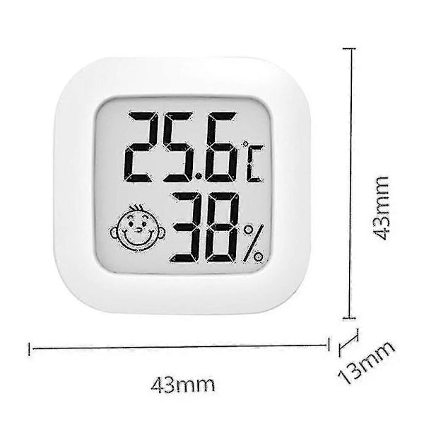 3-pakks innendørs termometer og fuktighetsmåler - Digitalt hygrometer romtermometer for hjemmet - Høy nøyaktighet temperatur- og fuktighetsovervåking (LGL)