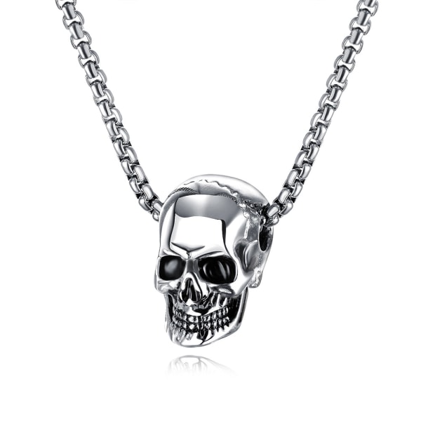 Rostfritt stål hänge smycken personlig dödskalle mäns halsband gold